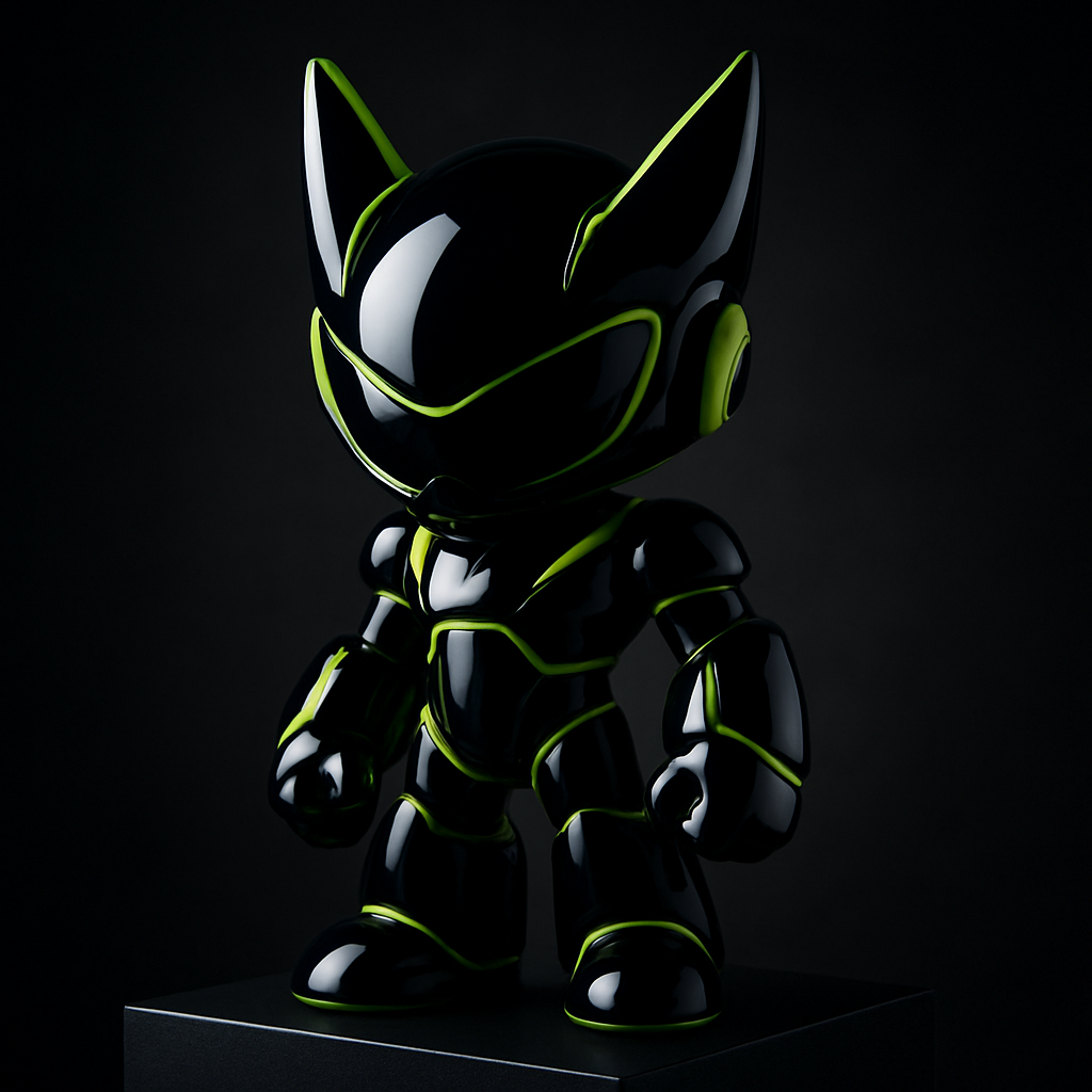 Designer vinyl art toy collectible figure concept